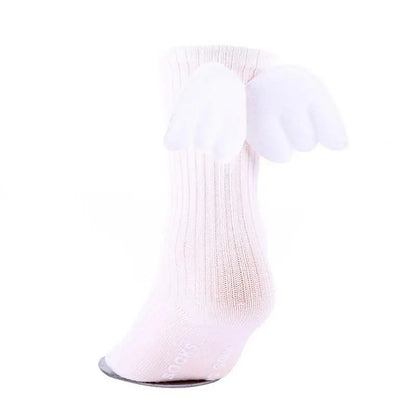 Baby Cute Knee High Socks 3D Angel Wings Kids Toddler Candy Color Soft Sock Children Leg Warme Girl