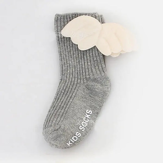 Baby Cute Knee High Socks 3D Angel Wings Kids Toddler Candy Color Soft Sock Children Leg Warme Girl