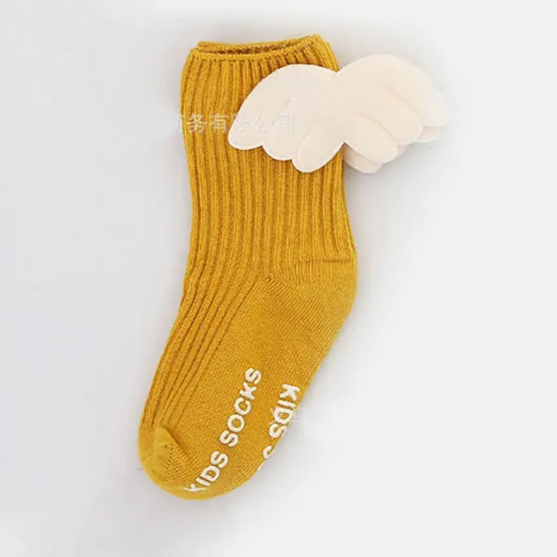 Baby Cute Knee High Socks 3D Angel Wings Kids Toddler Candy Color Soft Sock Children Leg Warme Girl